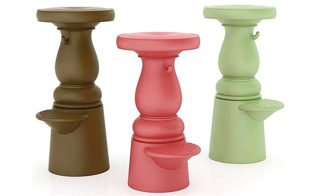 Bar stool adds color to a room