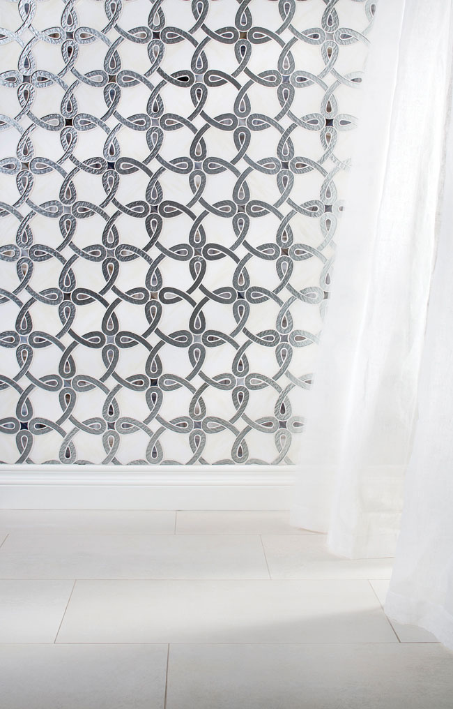 Porcelain tile helps to create a timeless look