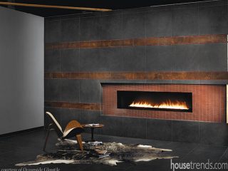 Porcelain tile lends a dramatic hand