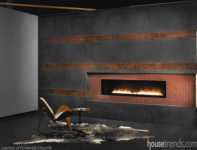 Porcelain tile lends a dramatic hand