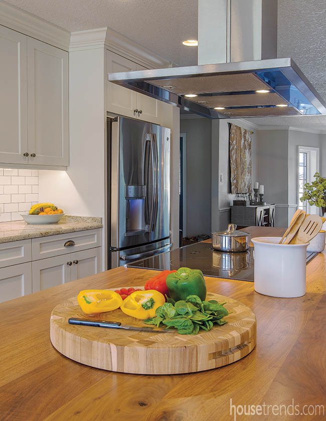 Wood countertops see a lot of use