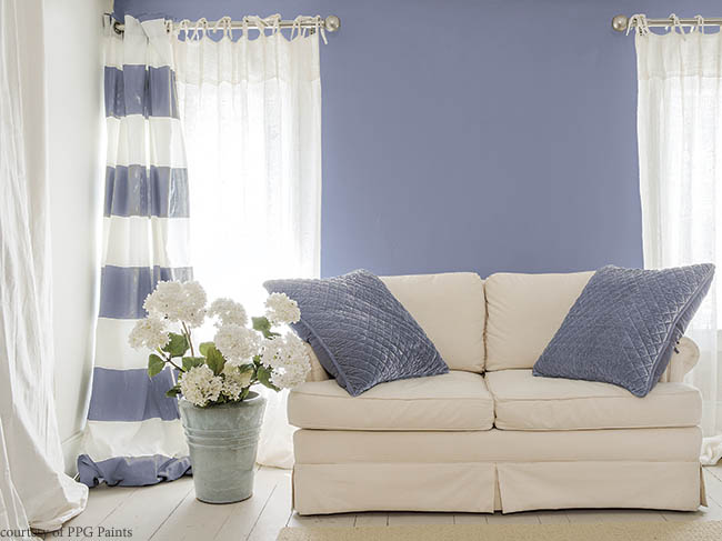 Sitting room with a shock of color