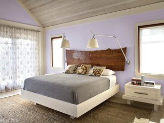 Wall color contributes to a sophisticated bedroom design