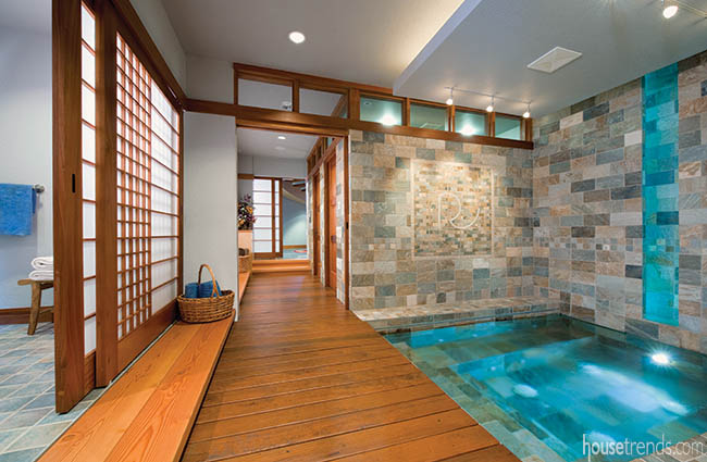 Indoor spa with a zen feeling