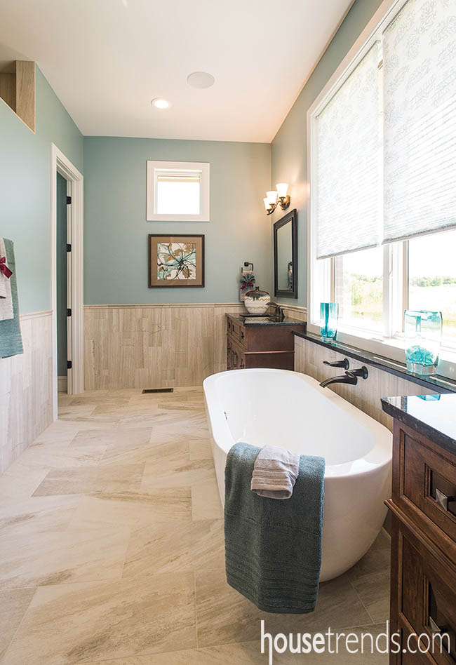 Bathroom accessories bring serenity to a space