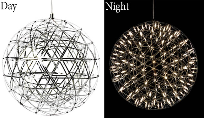 Chandelier calls a starry sky to mind