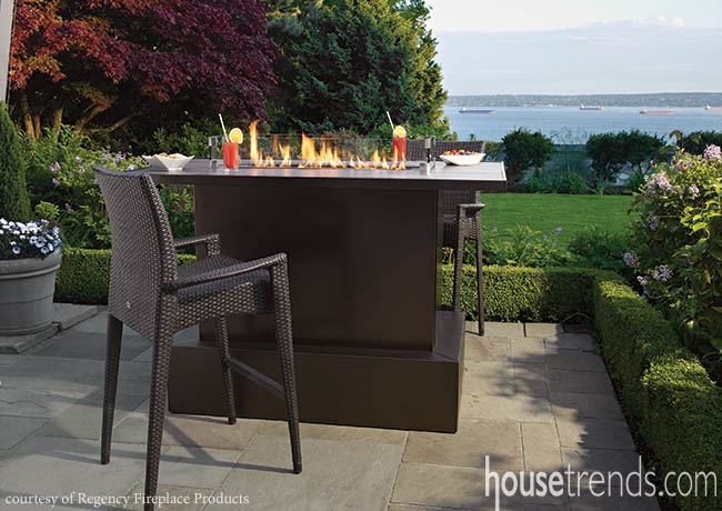 Fire table puts fire pit designs in the past