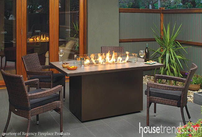 Outdoor fire pits keep a party going