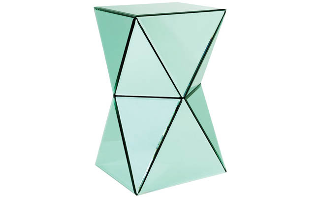 Triangles merge to create a side table