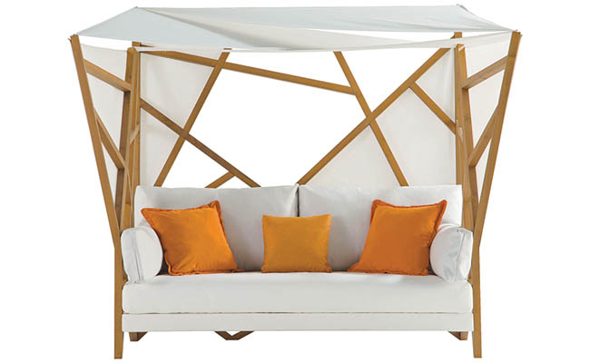 Outdoor sofa with a contemporary flair