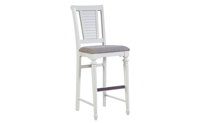Bar stool fits with a coastal design