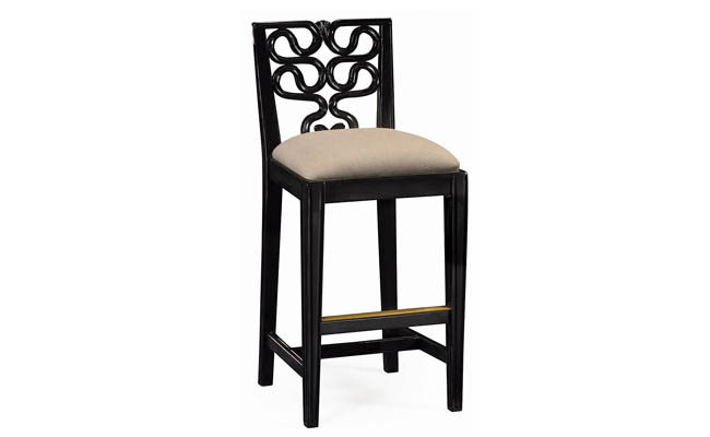 Bar stool with intriguing back design