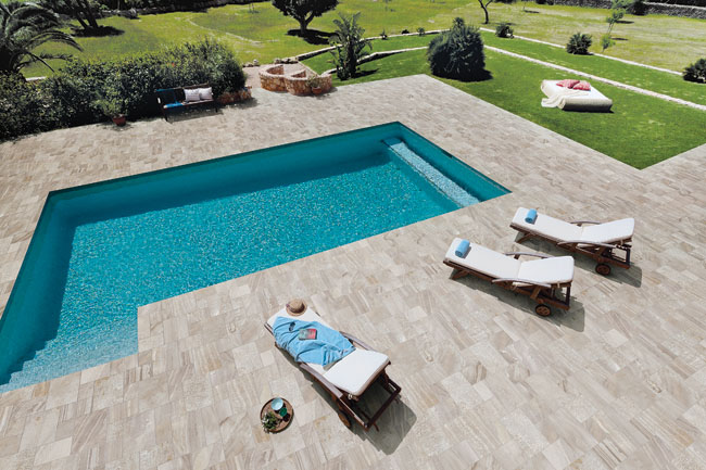 Patio gets a contemporary feel with elegant stones