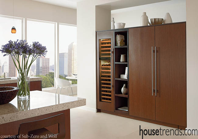 Rerigerator pairs with cabinetry