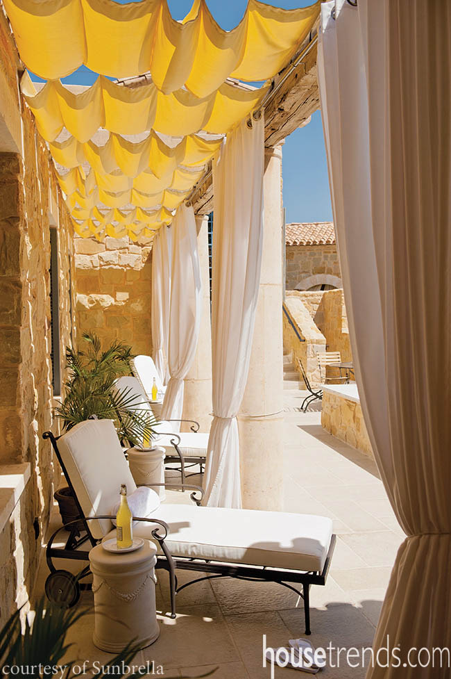 Outdoor living space gets a relaxing decor