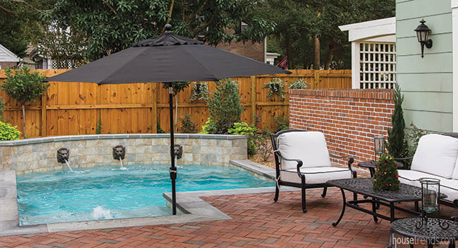 Back yard makeover introduces swimming pool, patio