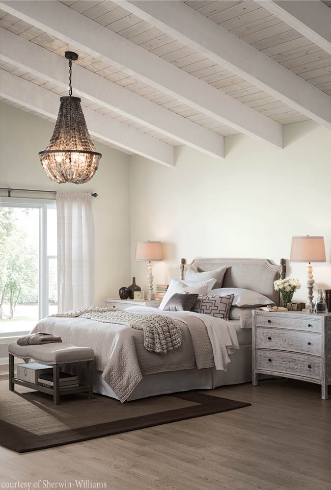 Bedroom design with a soothing color palette