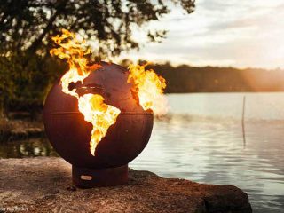 Fire feature made of carbon steel