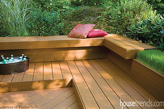 Deck design gets intimate seating areas