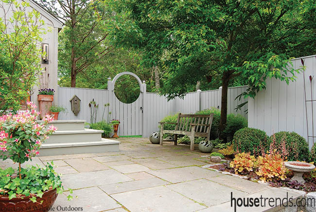 Back yard serves as a private resort.