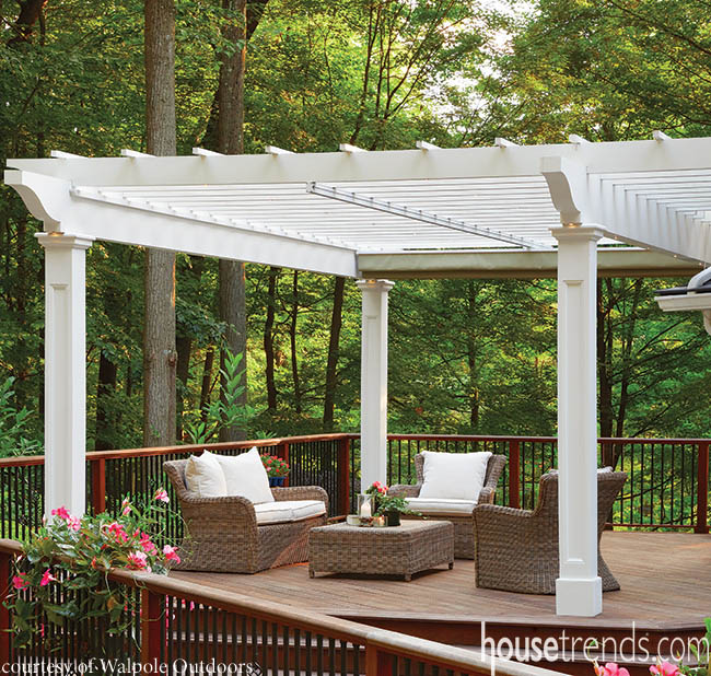 Pergola provides a peaceful hangout