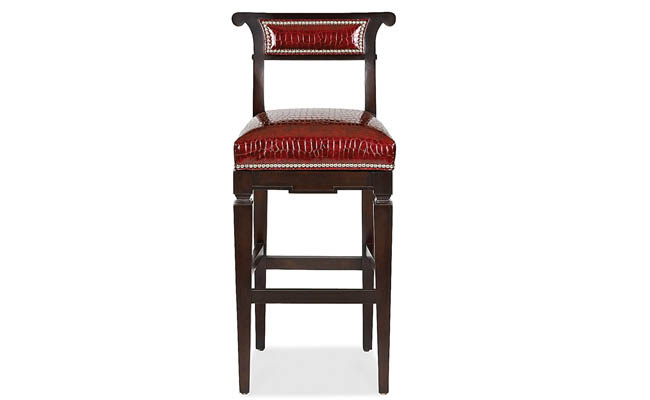 Bar stool with swivel and return seat