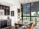 Dining room features urban vibe
