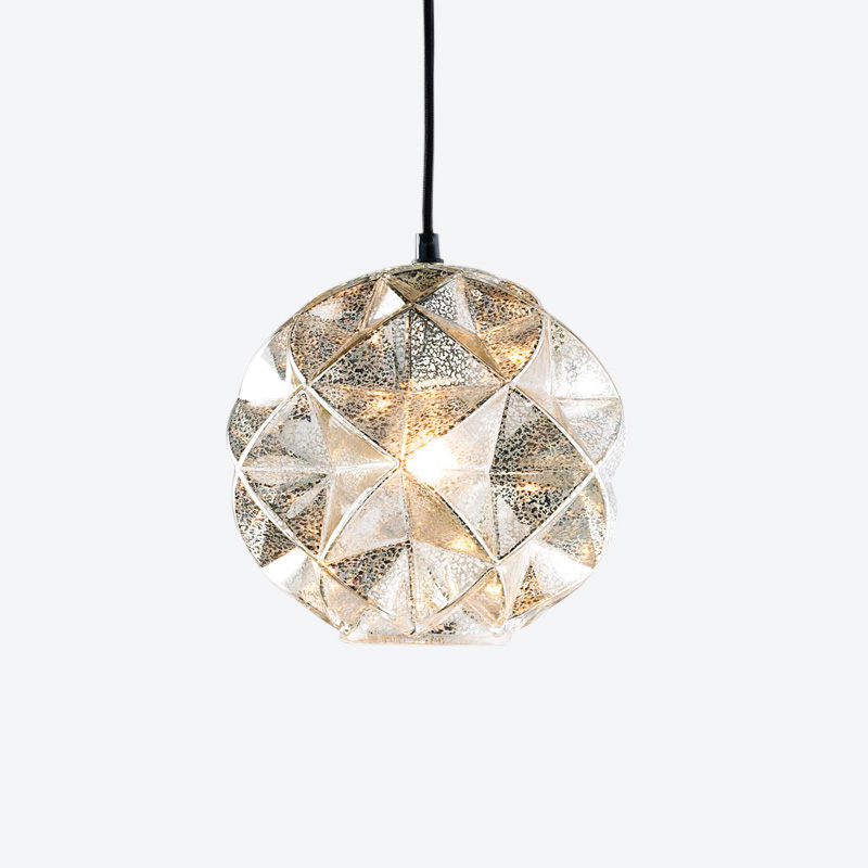 Mercury Glass Geodesic Pendant Housetrends