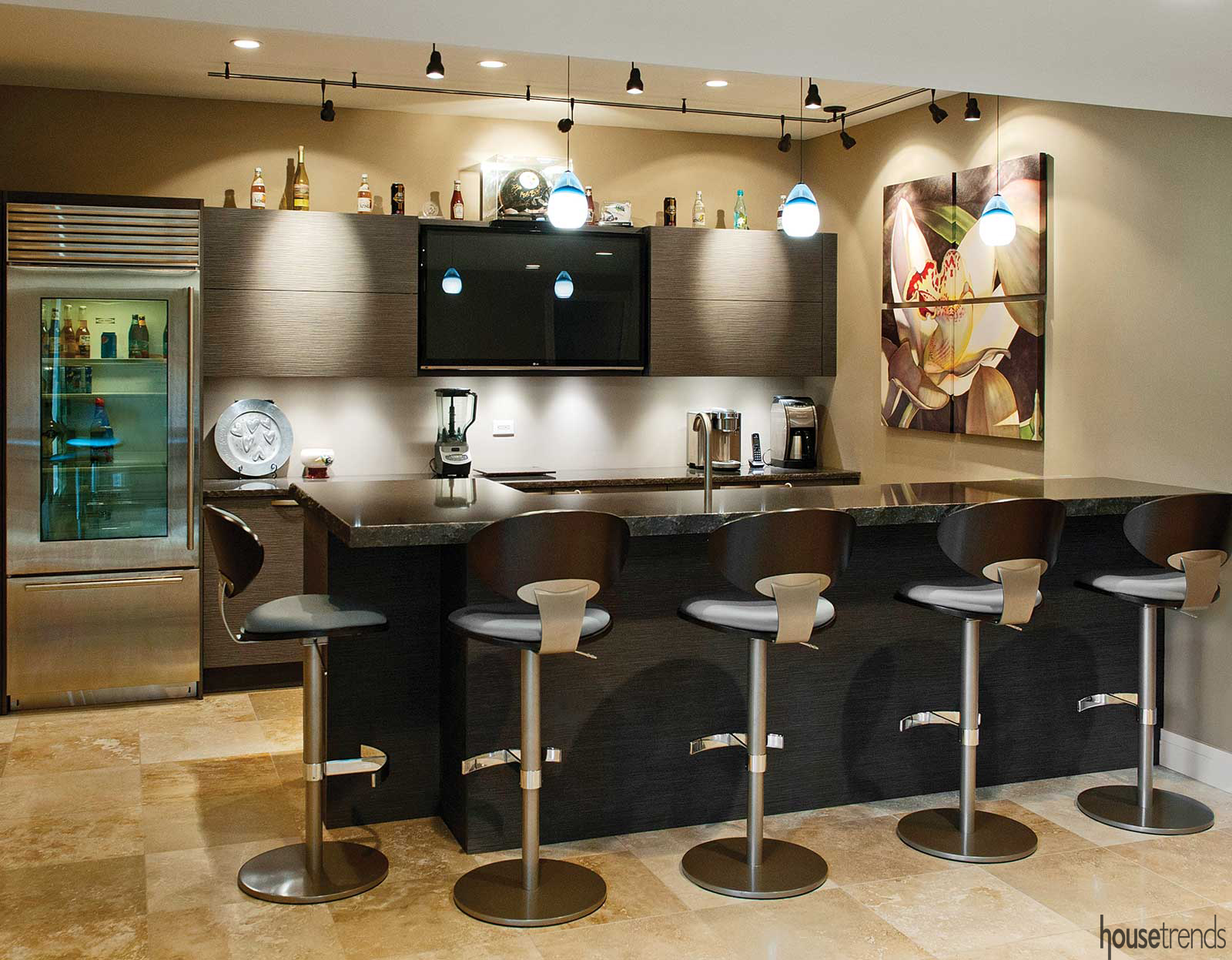 Fully stocked home bars