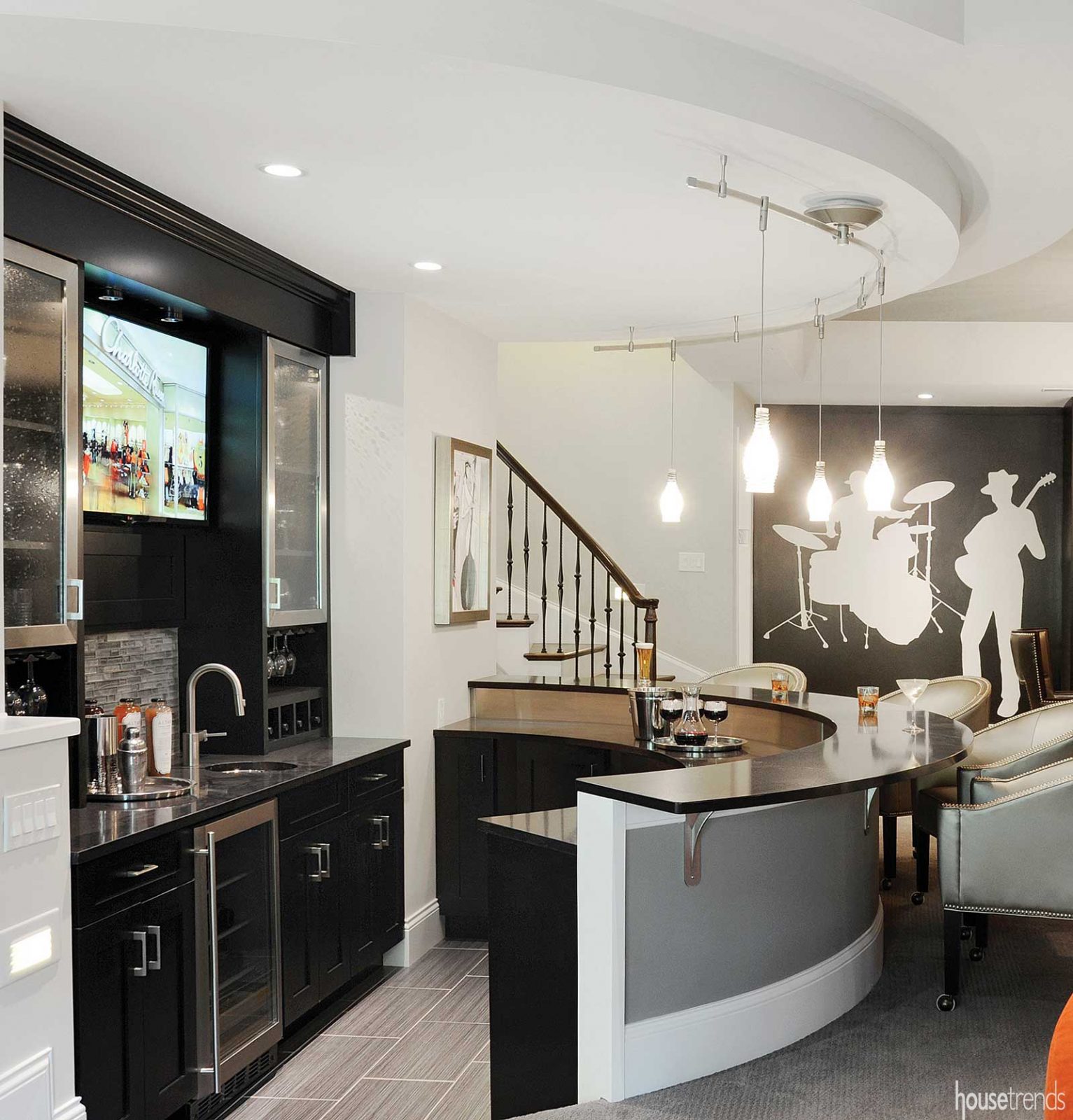 Fully stocked home bars