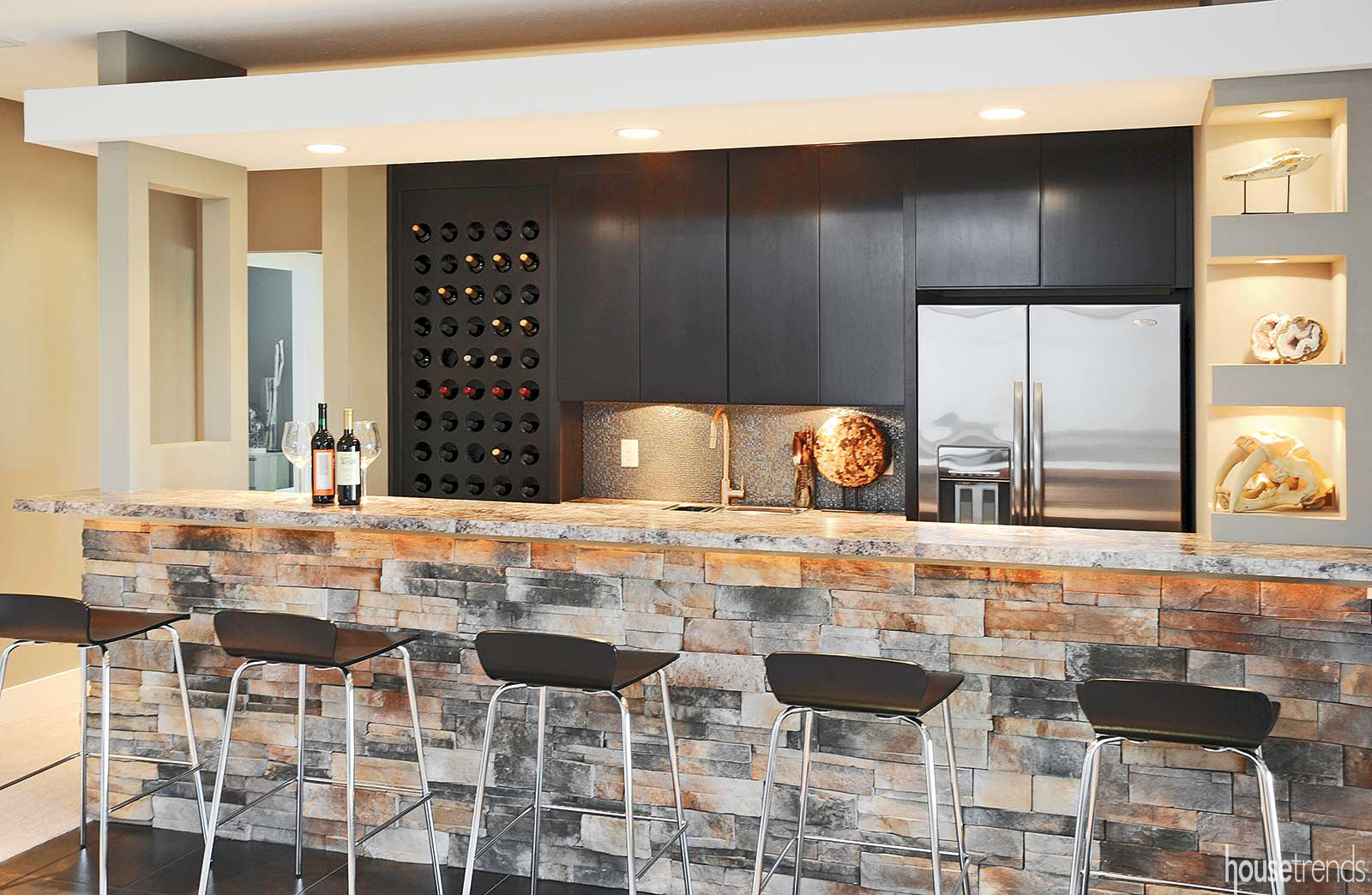 Fully stocked home bars