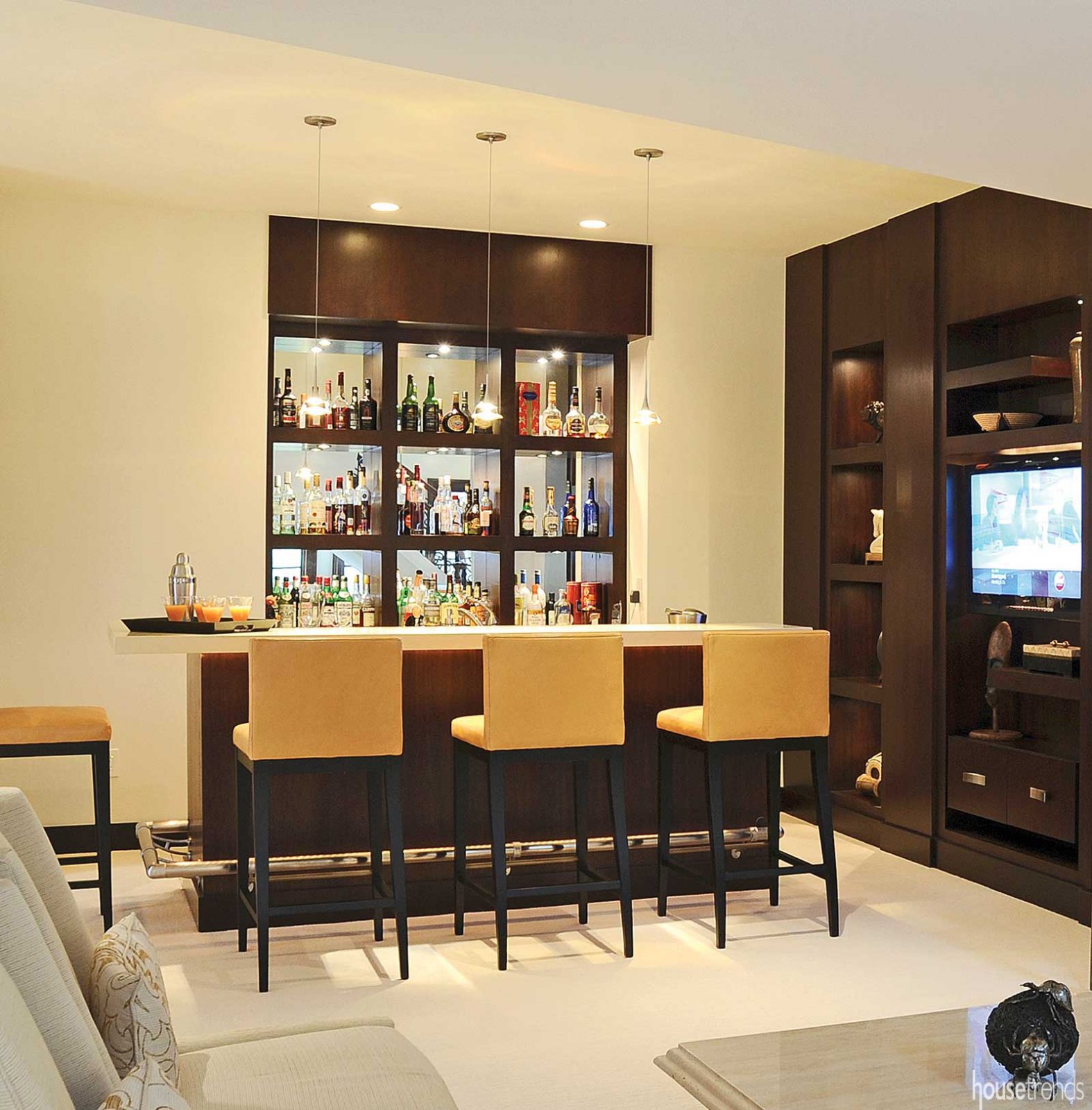 Fully stocked home bars