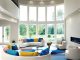 Curved wall of windows