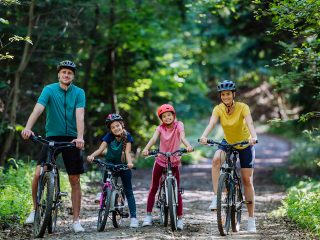 bikes, bike trail, family