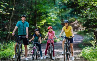 bikes, bike trail, family